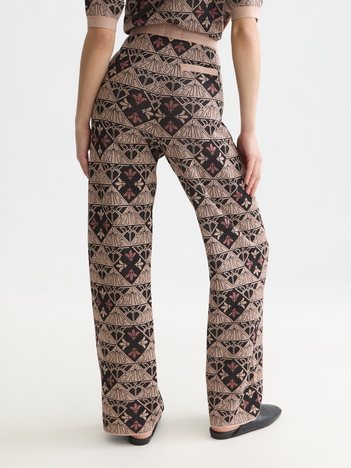 Monogram jacquard relaxed-fit trousers