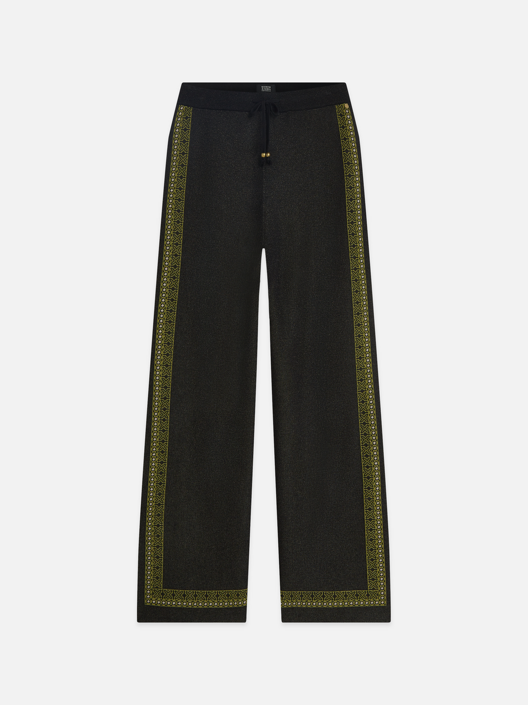 Jacquard knitted relaxed-fit trousers