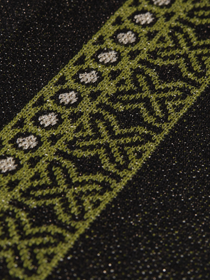 Jacquard knitted relaxed-fit trousers