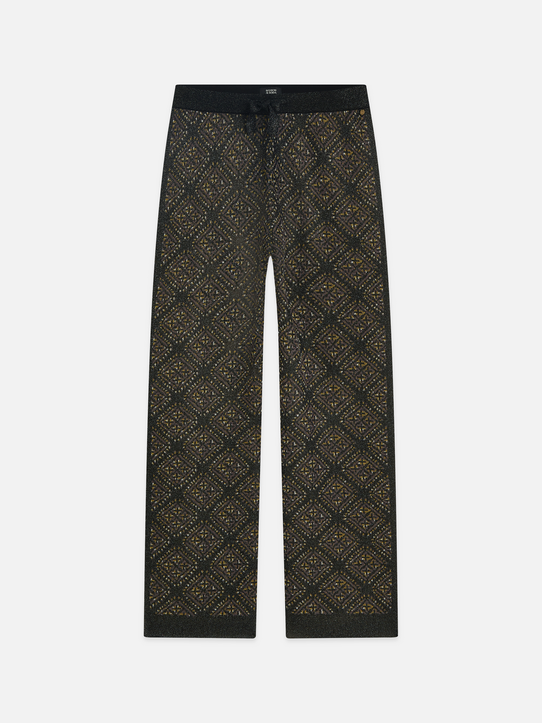 Jacquard knitted relaxed-fit trousers