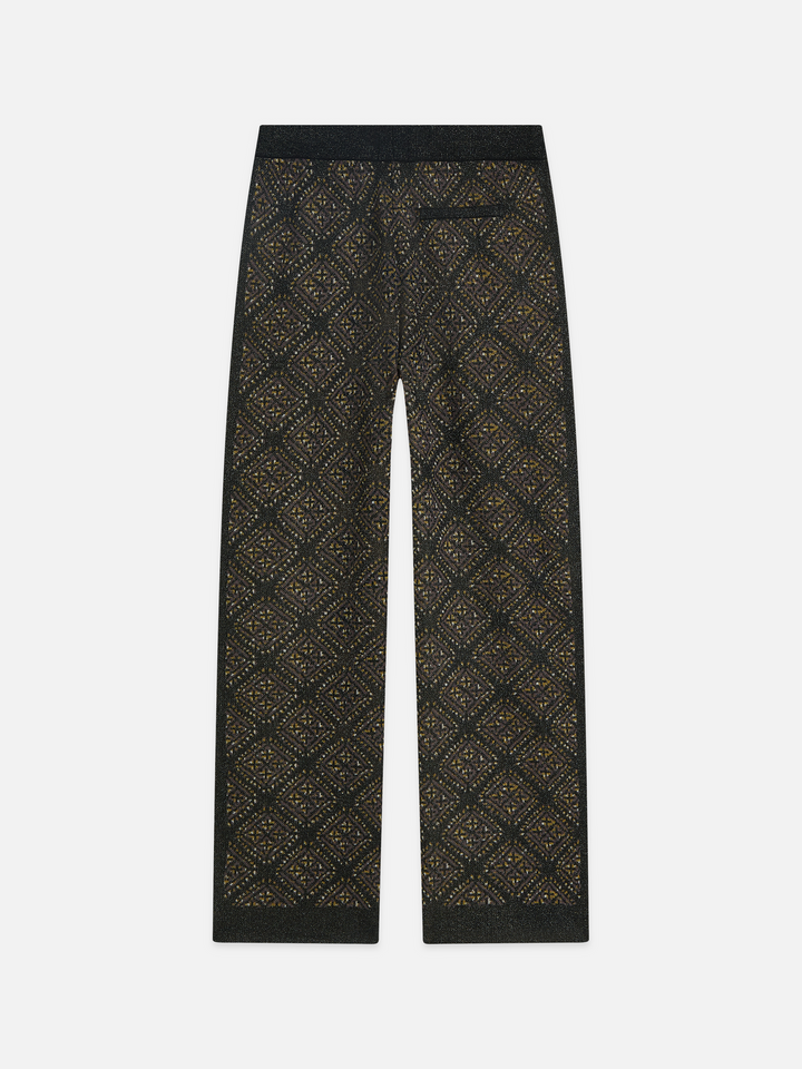 Jacquard knitted relaxed-fit trousers