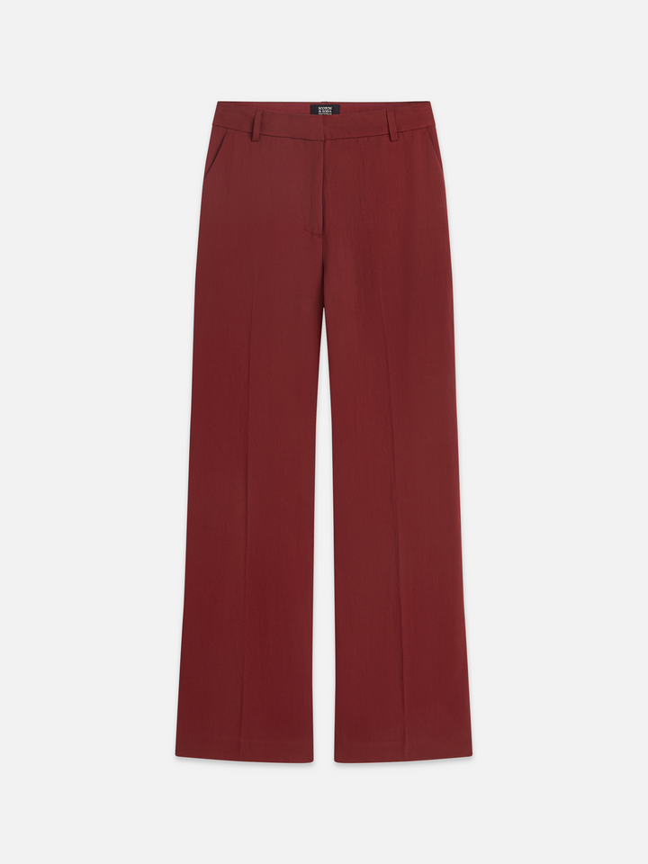 Edie - high-rise wide-leg lyocell blend pants