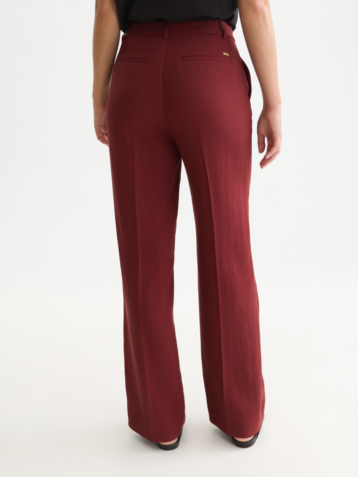 Edie - high-rise wide-leg lyocell blend pants