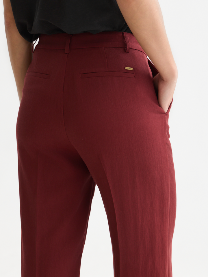 Edie - high-rise wide-leg lyocell blend pants