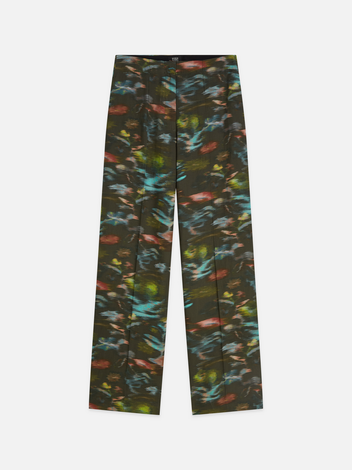 Lou - high-rise wide-leg printed pants