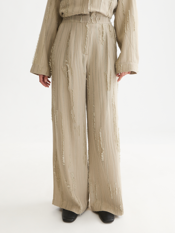Eleni - high-rise wide-leg fil coupé pant