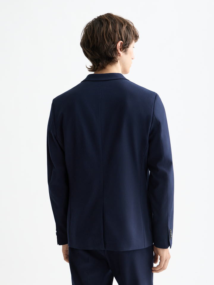Essentials Unconstructed Peak Lapel Wool Blazer