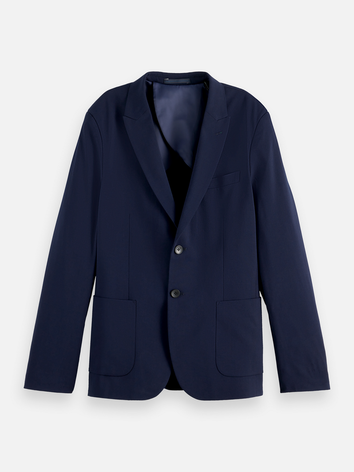 Essentials Unconstructed Peak Lapel Wool Blazer