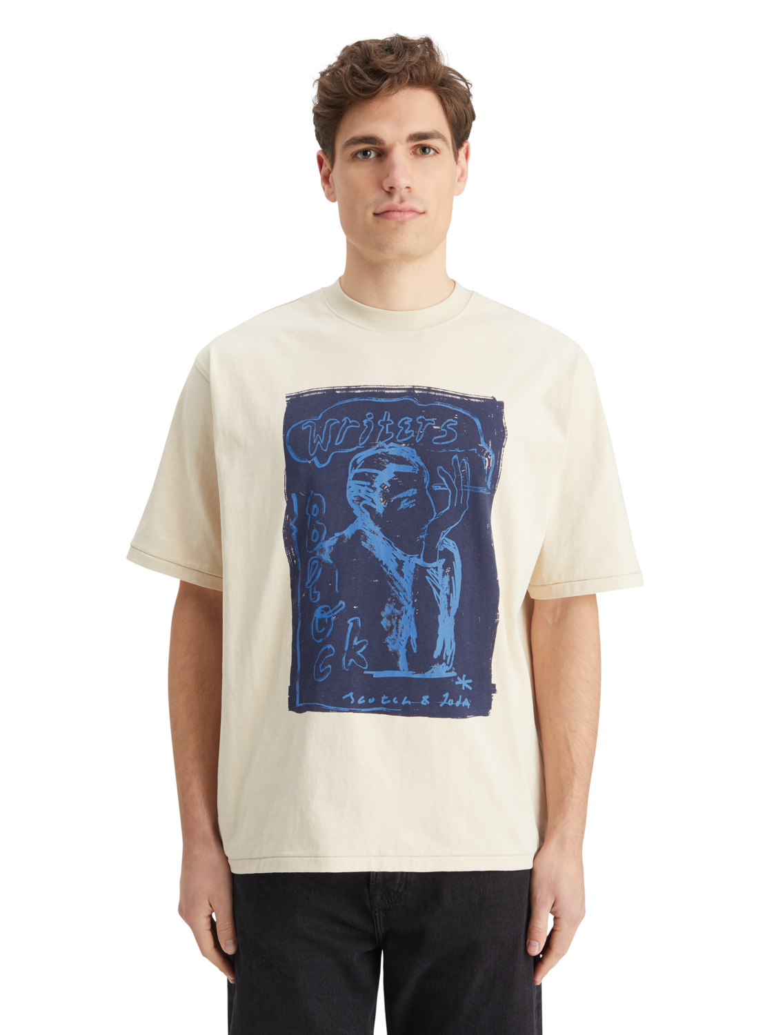 Loose Fit Front Printed Artwork T-Shirt
