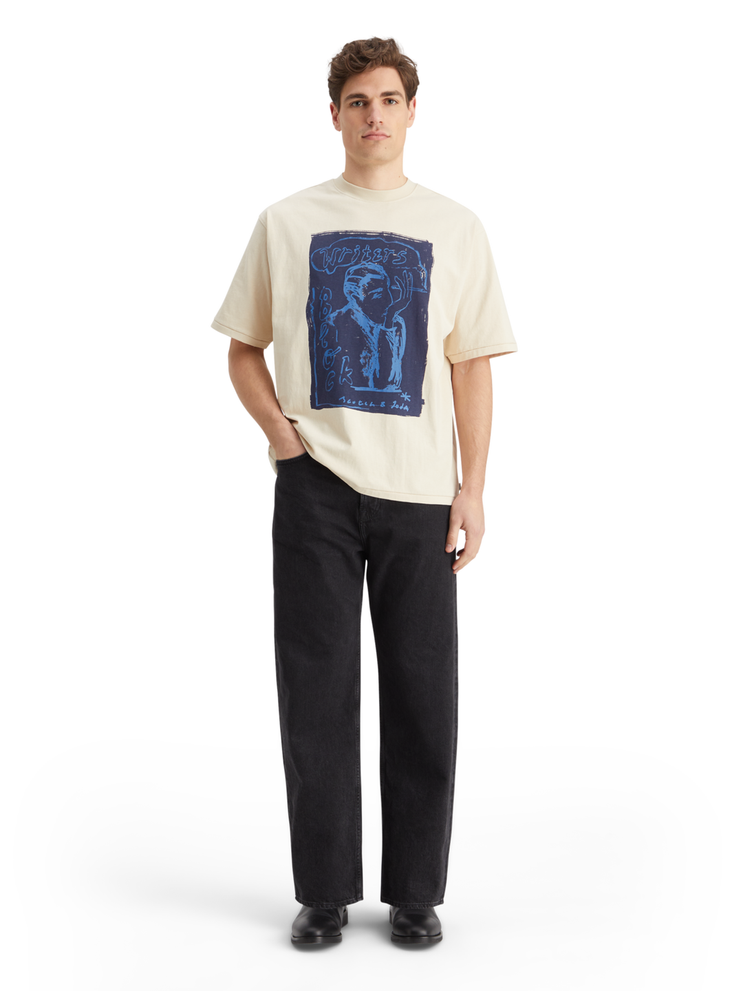 Loose Fit Front Printed Artwork T-Shirt