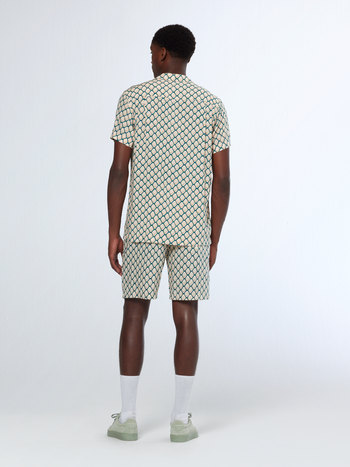 Fave - Printed Tencel relaxed fit bermuda short