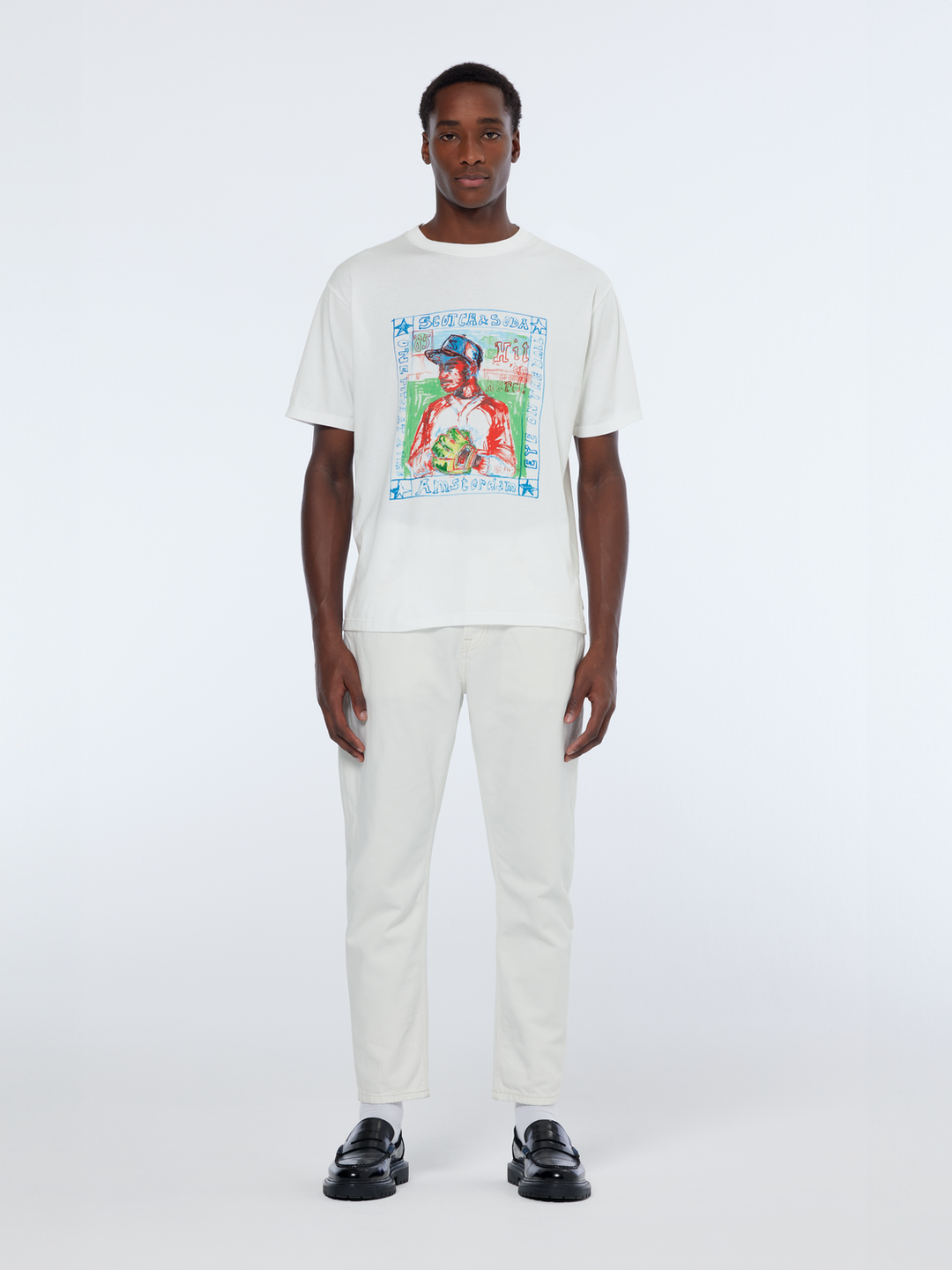Front chest artwork relaxed fit t-shirt