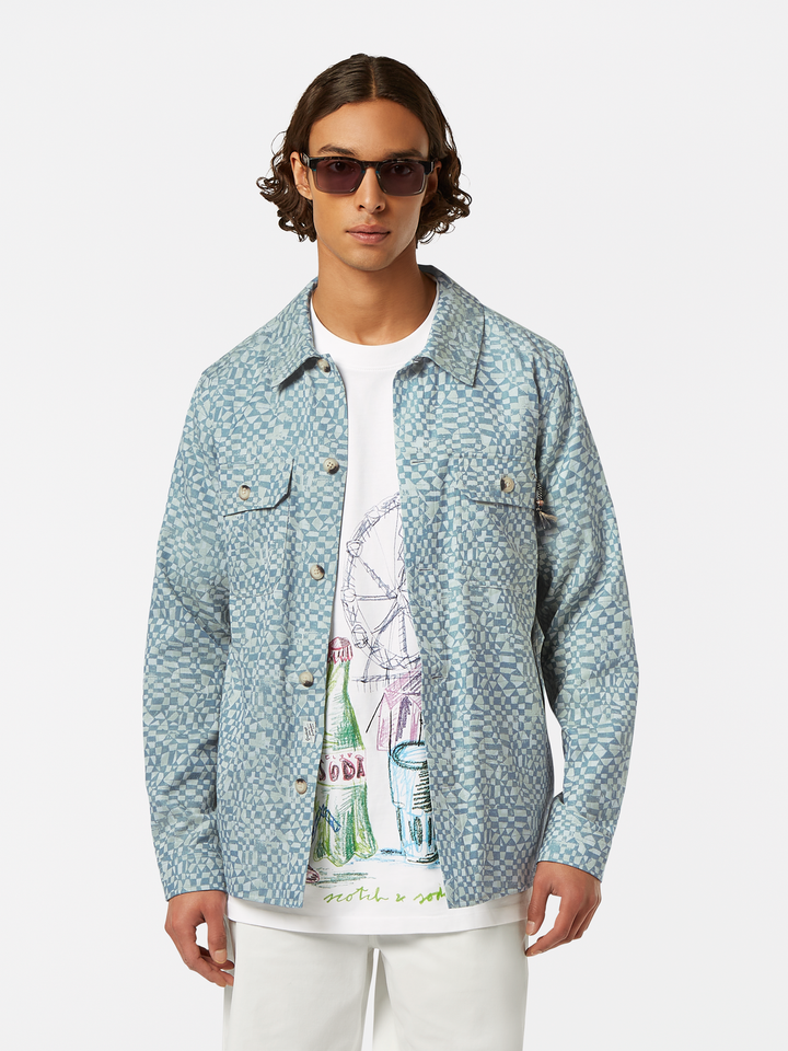 Lightweight jacquard overshirt
