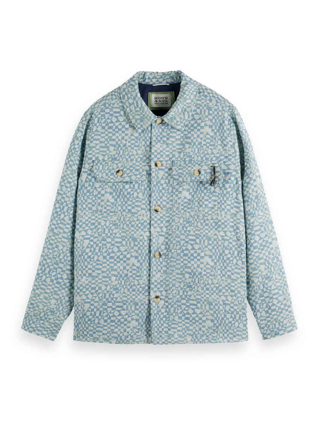 Lightweight jacquard overshirt