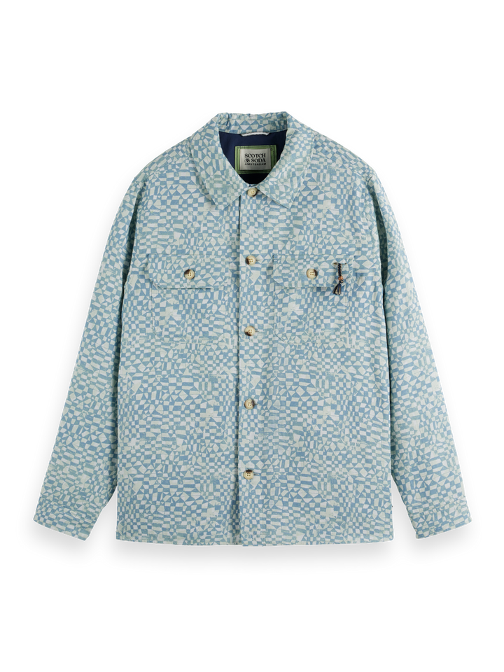 Lightweight jacquard overshirt