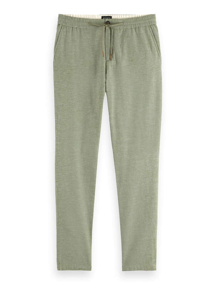 Seasonal core-Warren cotton-linen twill jogger