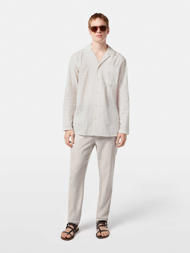 Seasonal core-Warren cotton-linen twill jogger