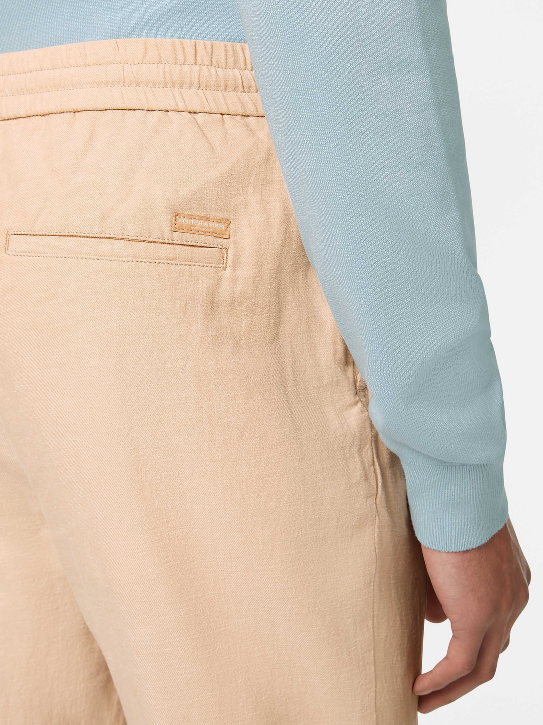 Seasonal core-Warren cotton-linen twill jogger