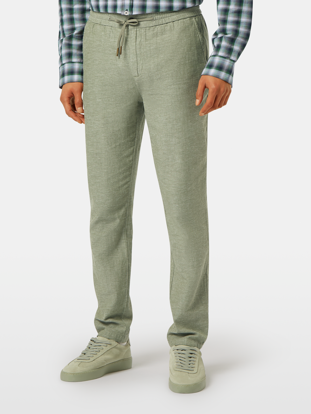 Seasonal core-Warren cotton-linen twill jogger