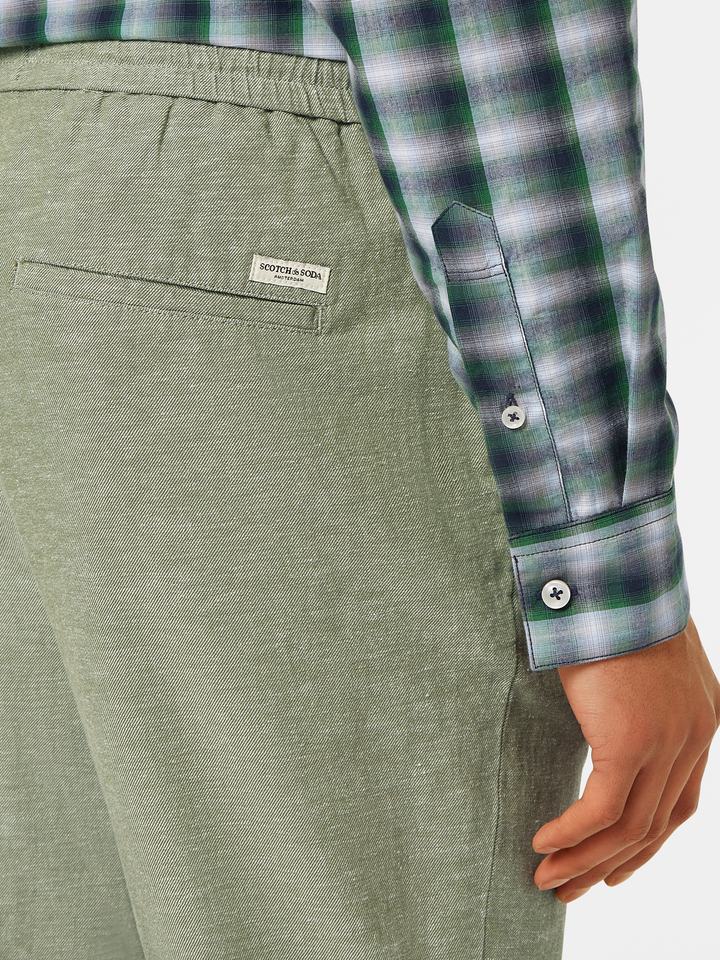 Seasonal core-Warren cotton-linen twill jogger