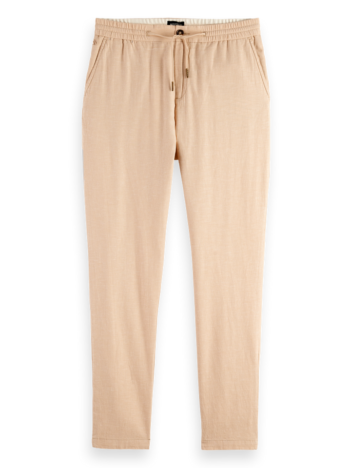 Seasonal core-Warren cotton-linen twill jogger