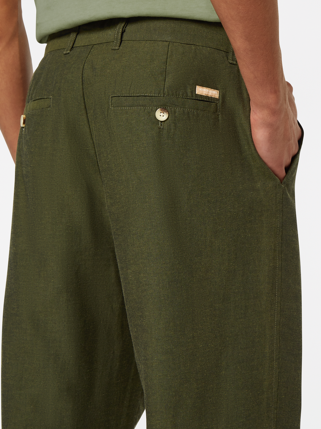 Otis - linen-blend chino