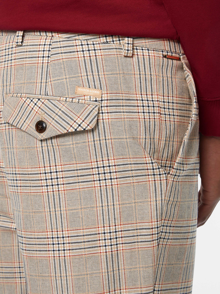 Blake - pleated cotton-linen yarn-dyed chino