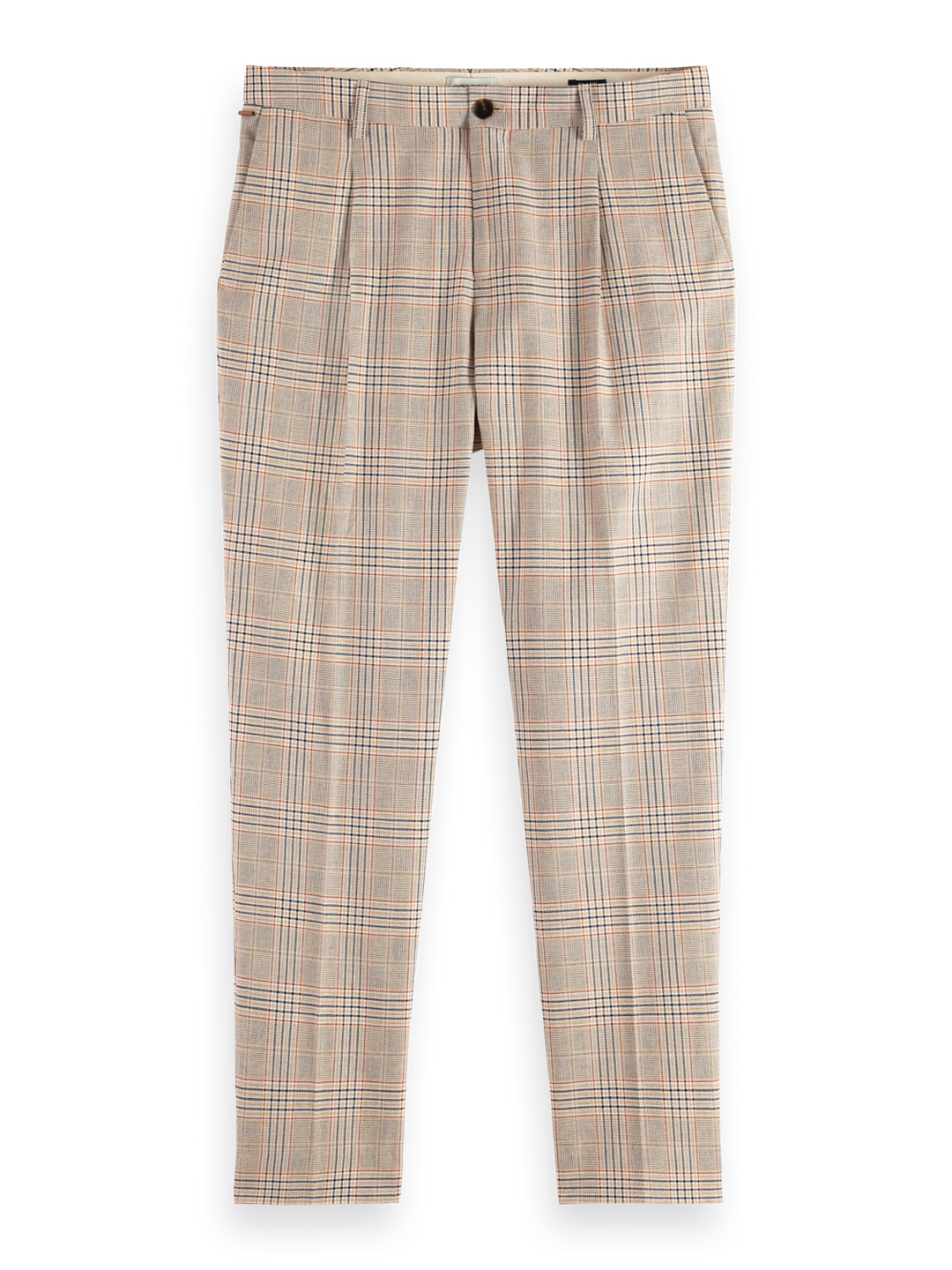 Blake - pleated cotton-linen yarn-dyed chino