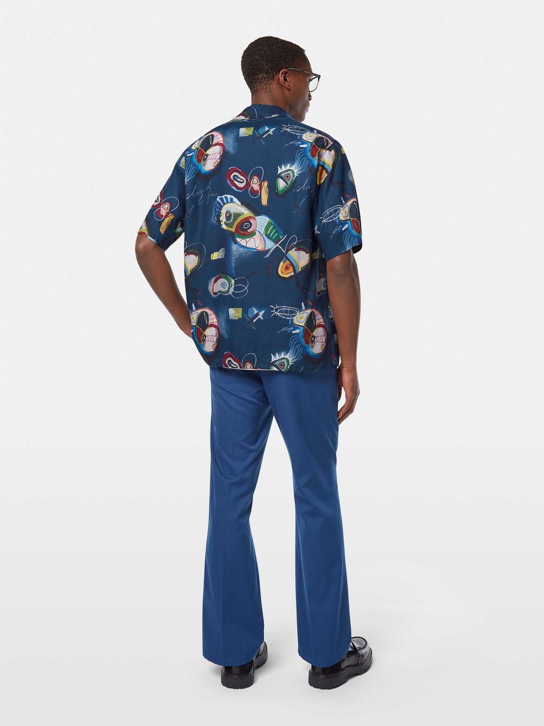 AOP short-sleeved relaxed-fit