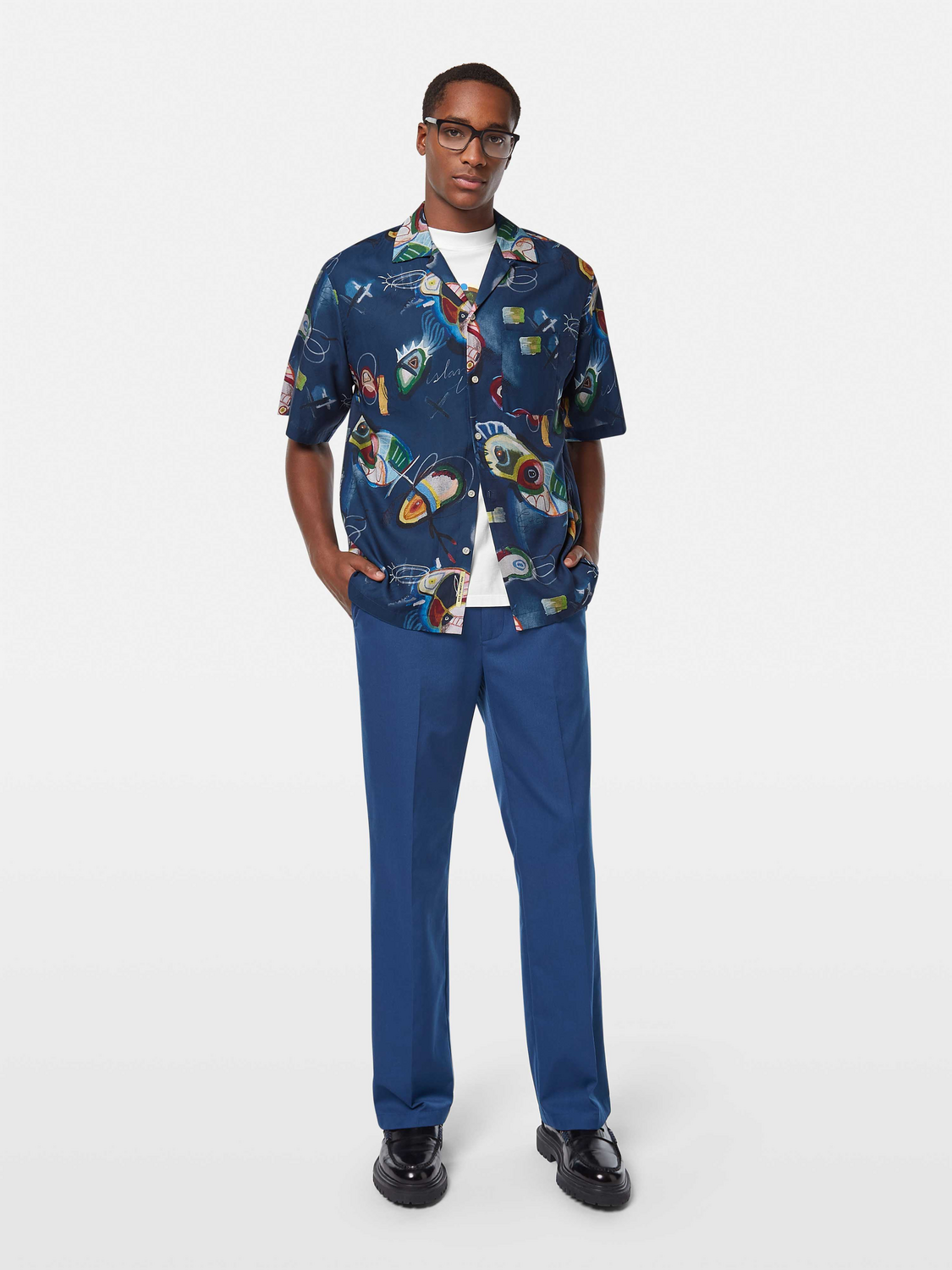 AOP short-sleeved relaxed-fit