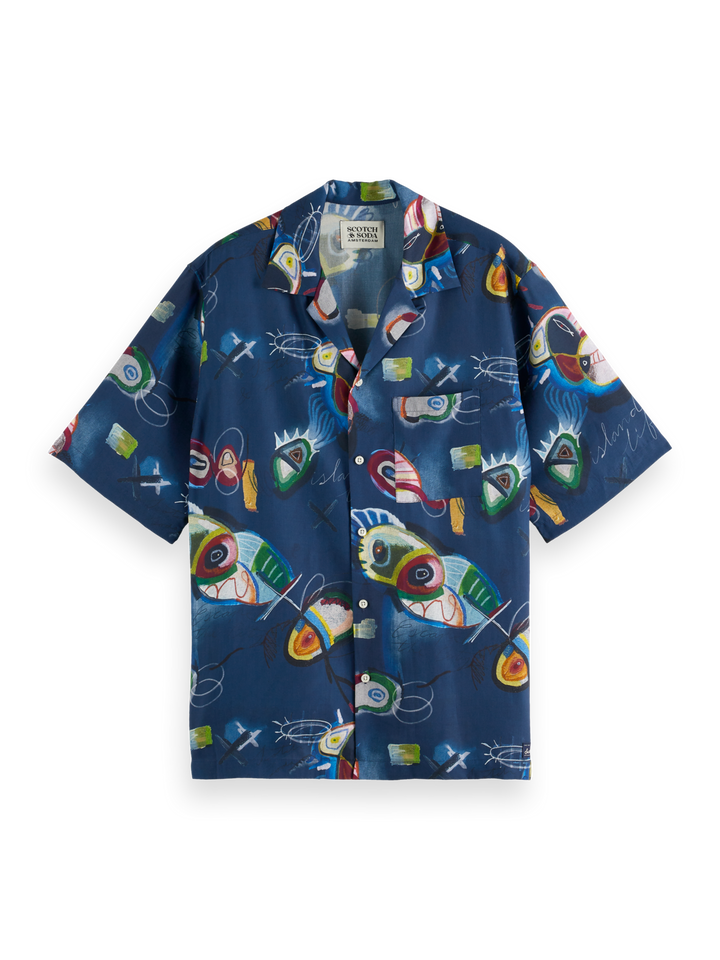 AOP short-sleeved relaxed-fit