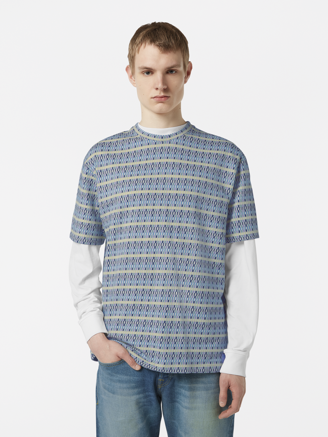 Relaxed-fit jacquard T-shirt