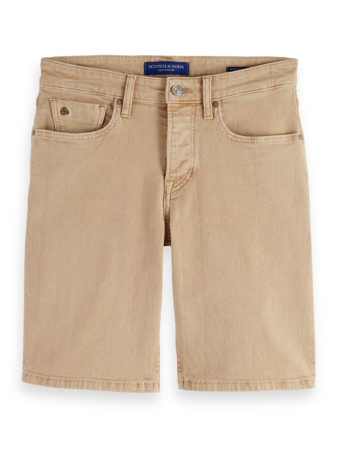Ralston slim fit denim short — Garment dye colours