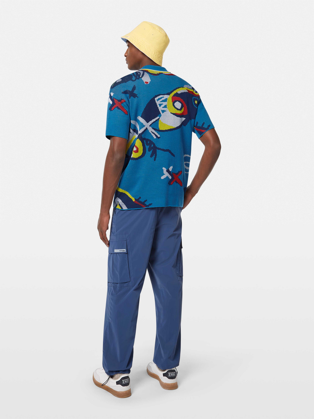 Abstract Island Crochet Polo
