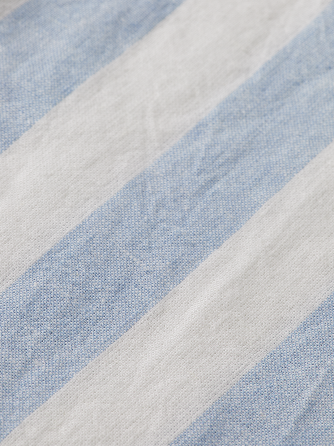 Yarn-dyed linen blend striped regular fit shirt