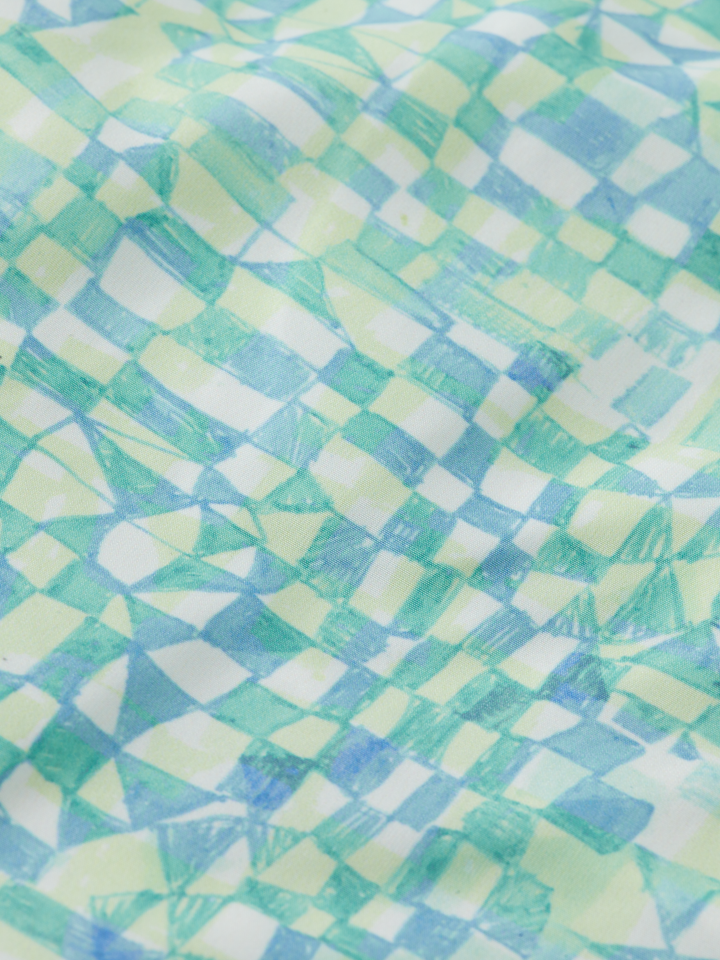 Mini-printed mid-Length swim shorts