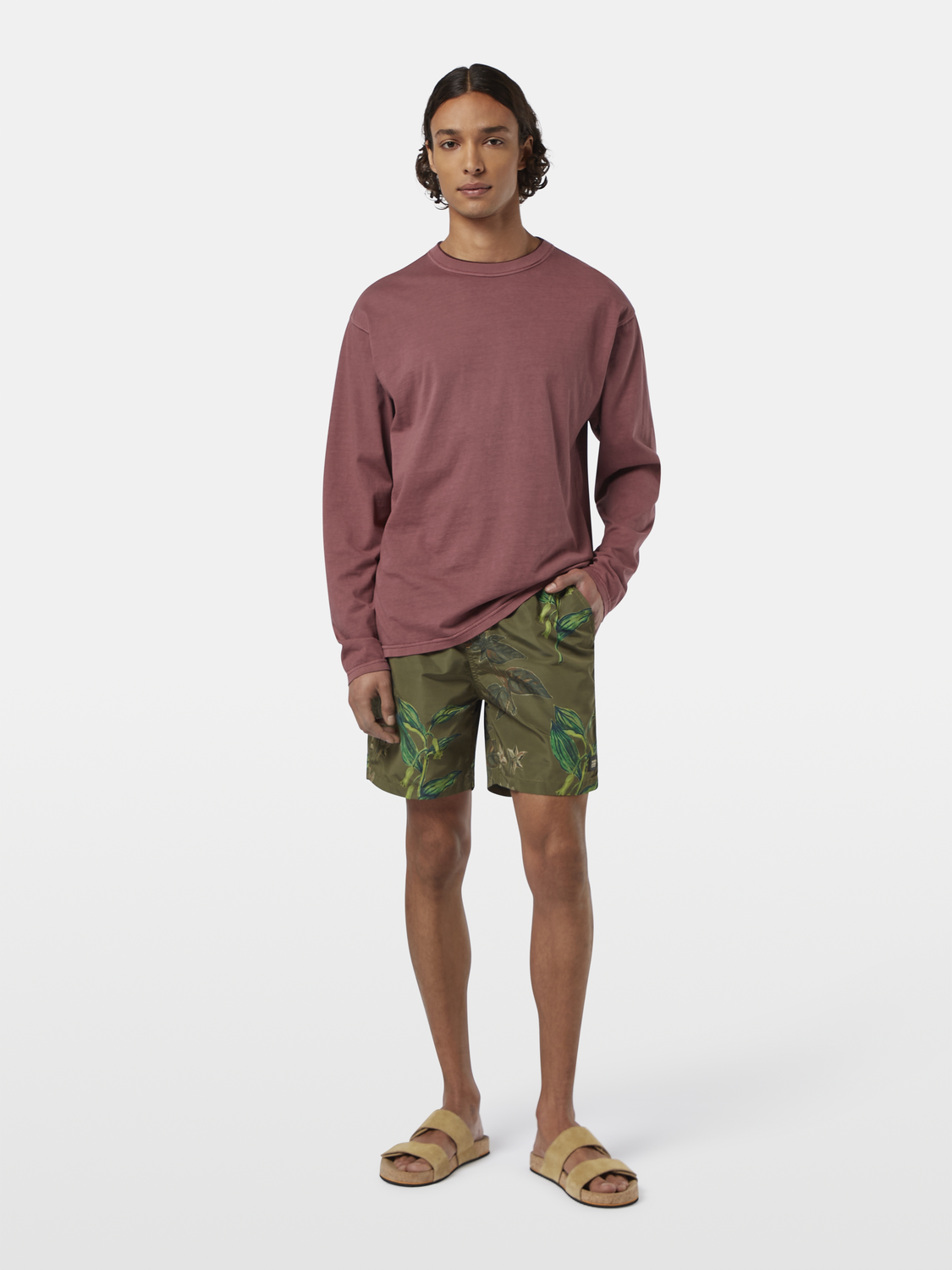Printed mid-length swimshort