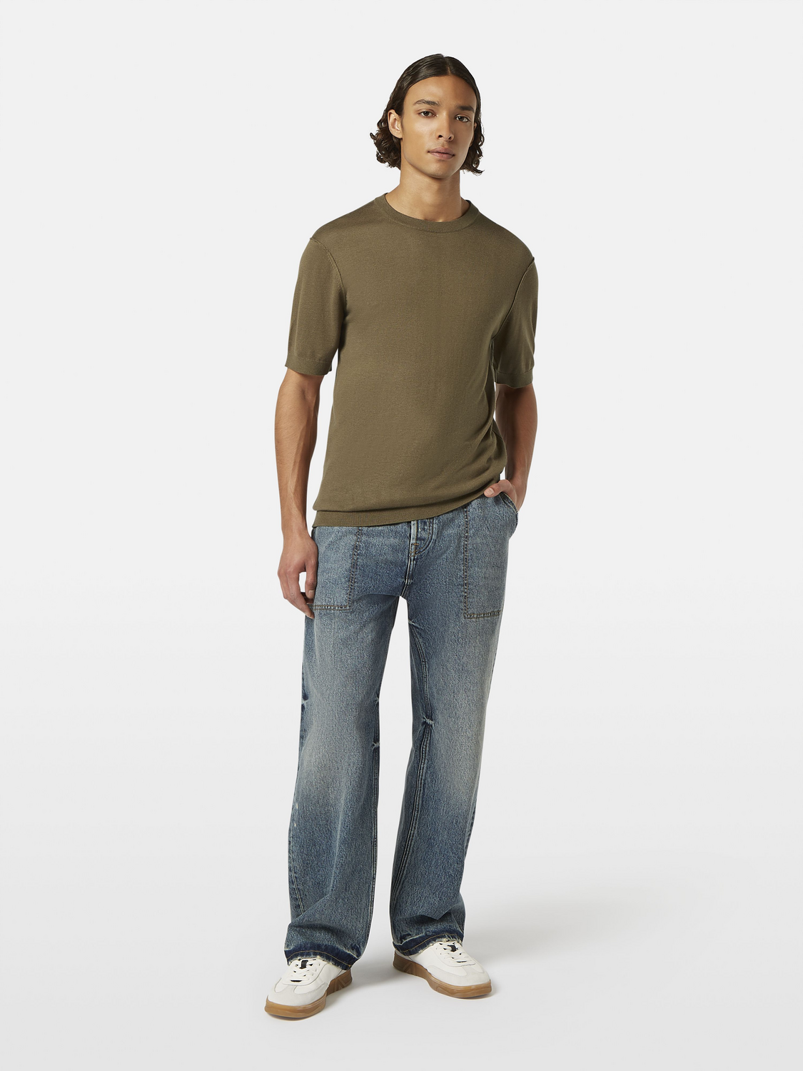 Knitted regular fit T-shirt