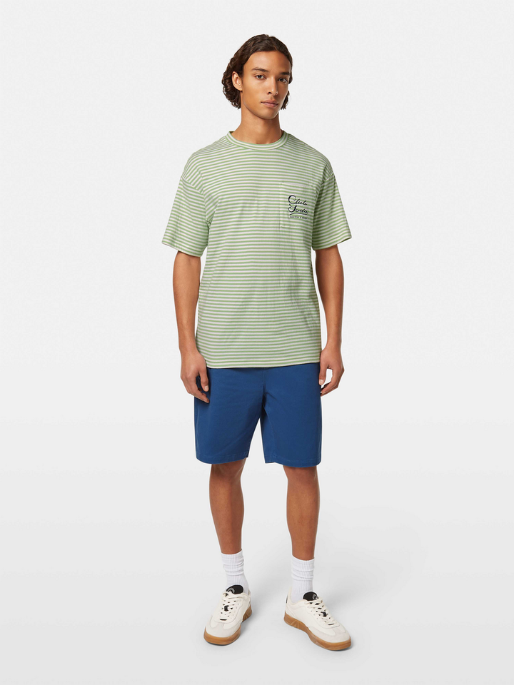 Relaxed-fit double face jersey pocket T-shirt