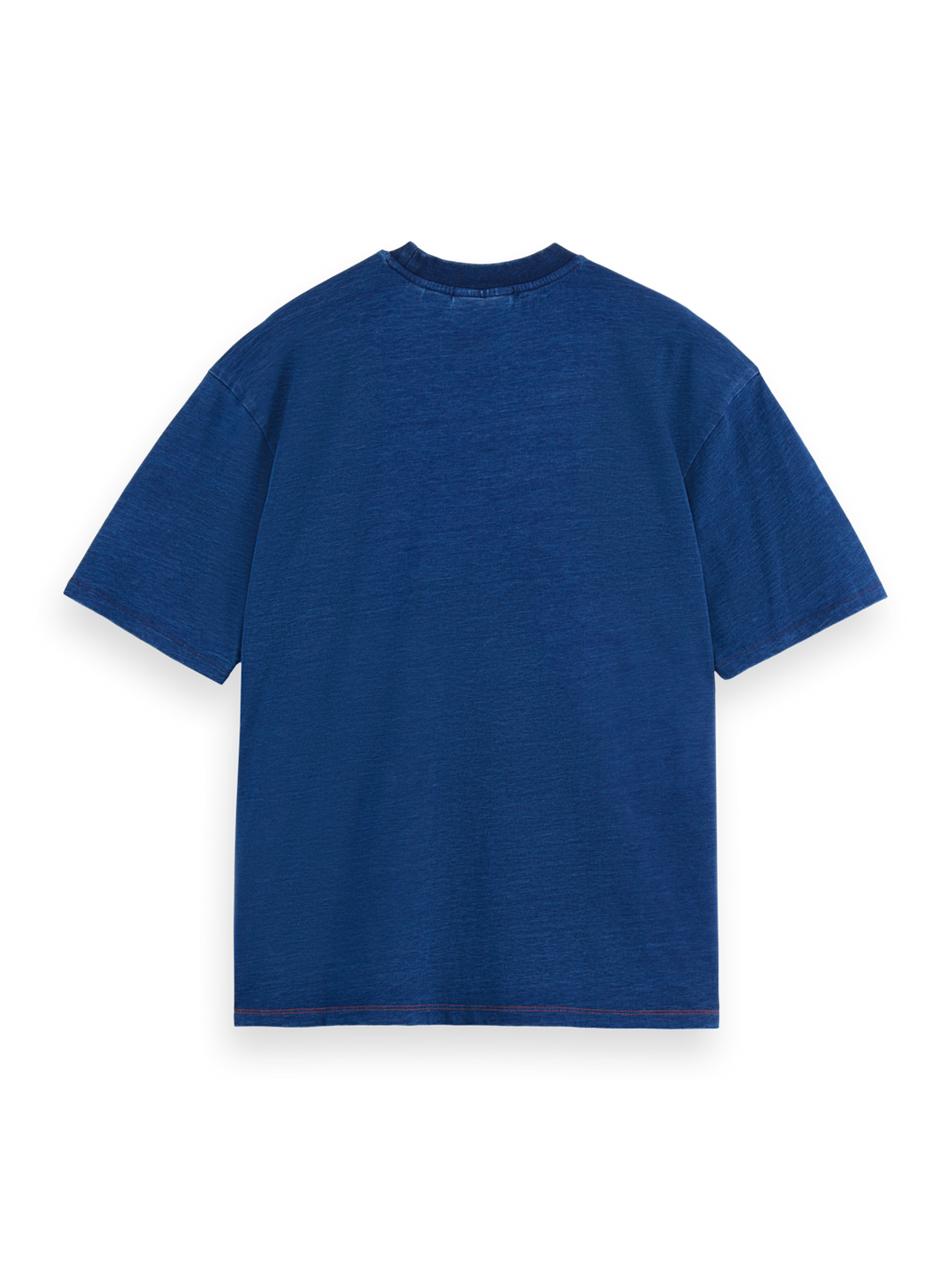 Washed 1 pocket indigo t-shirt