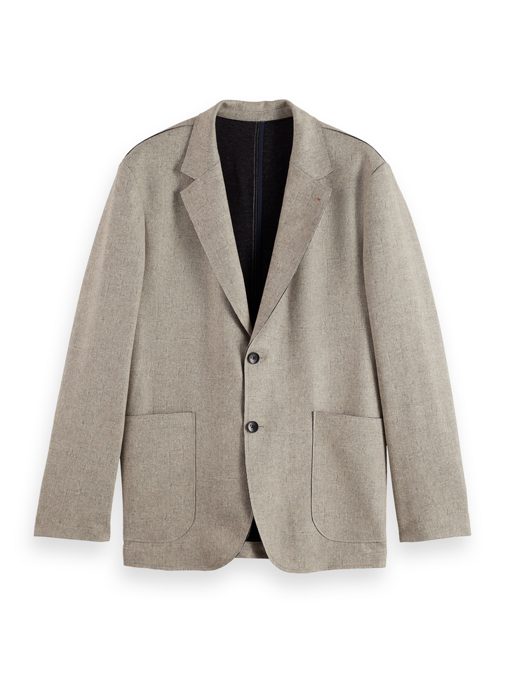 Melange Jersey Relaxed Blazer