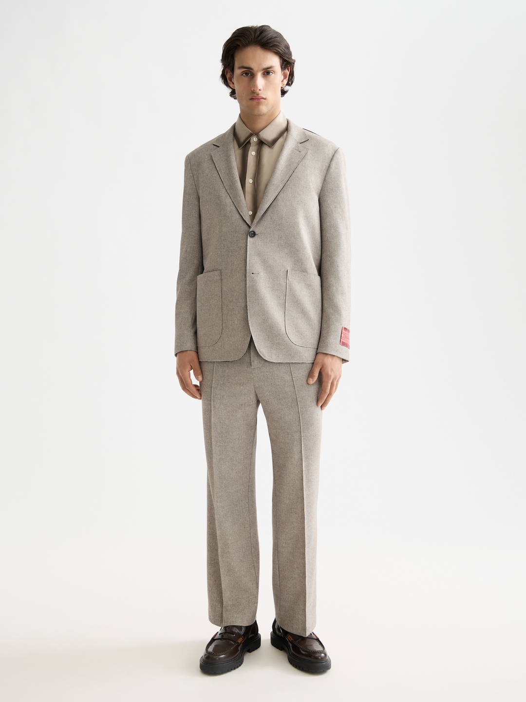 Melange Jersey Relaxed Blazer