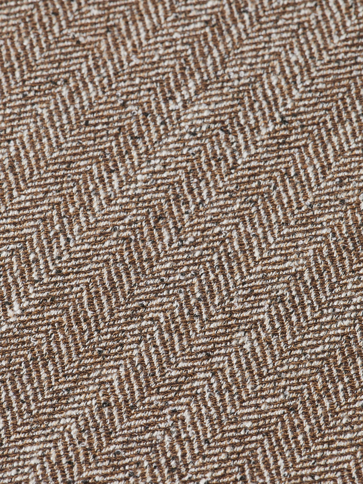 Herringbone Yarn-Dyed Pleated Baggy Chino