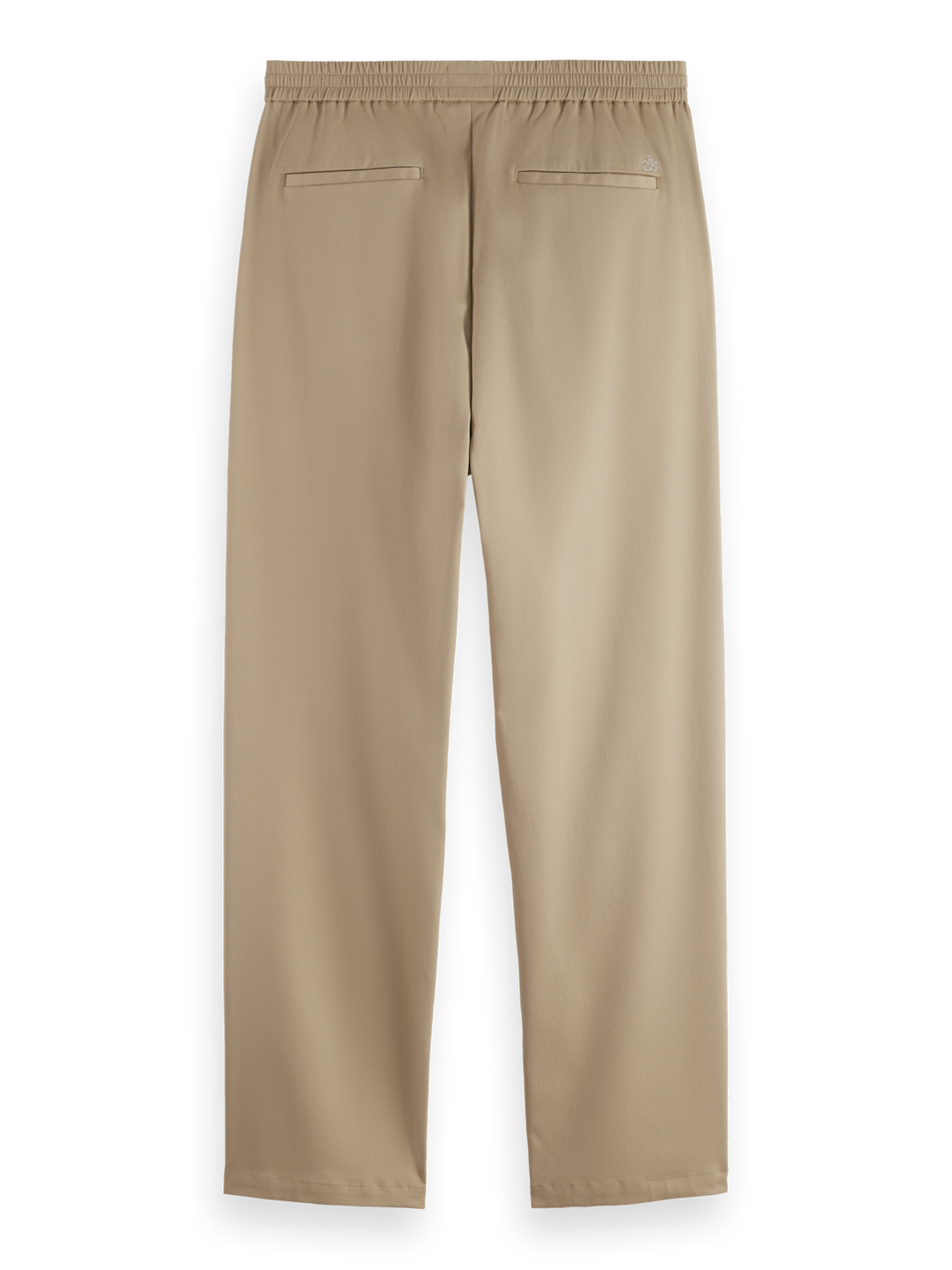 Tape-trimmed twill jersey pleated relaxed straight jogger