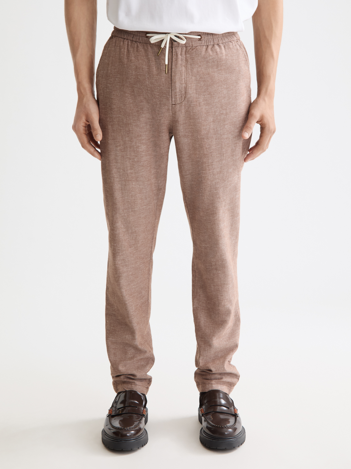 Seasonal core-Warren-Straight-fit cotton linen jogger