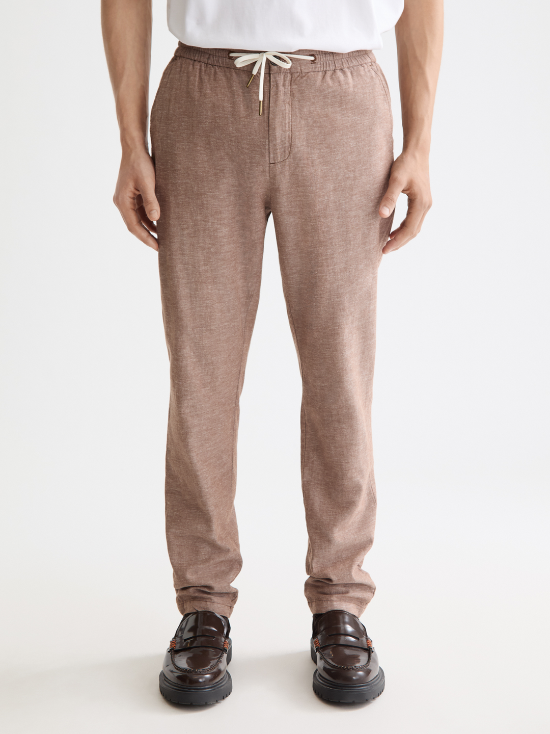 Seasonal core-Warren-Straight-fit cotton linen jogger