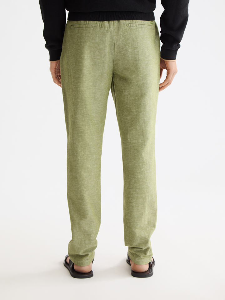 Seasonal core-Warren-Straight-fit cotton linen jogger