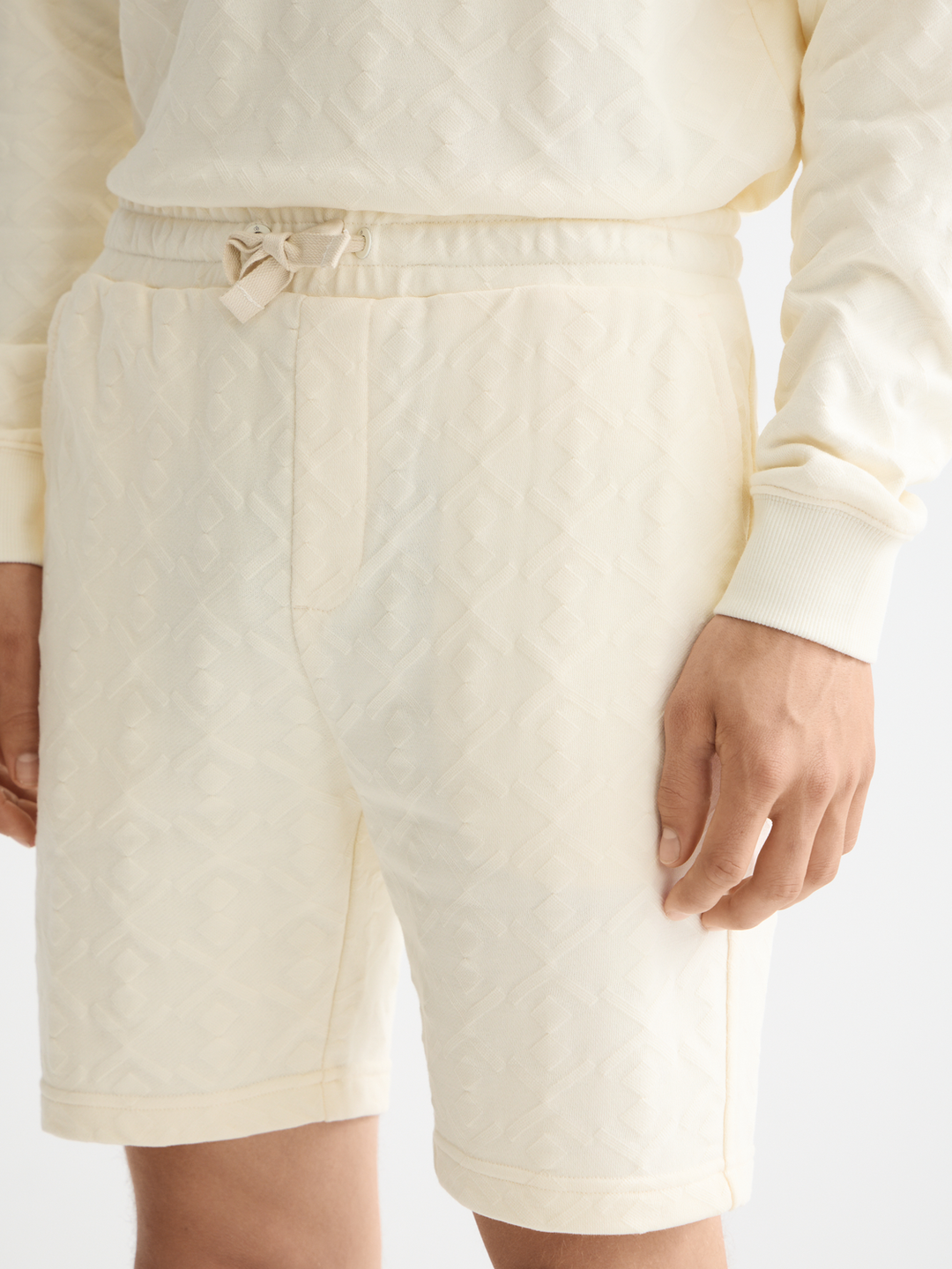 Jacquard terry sweatshorts