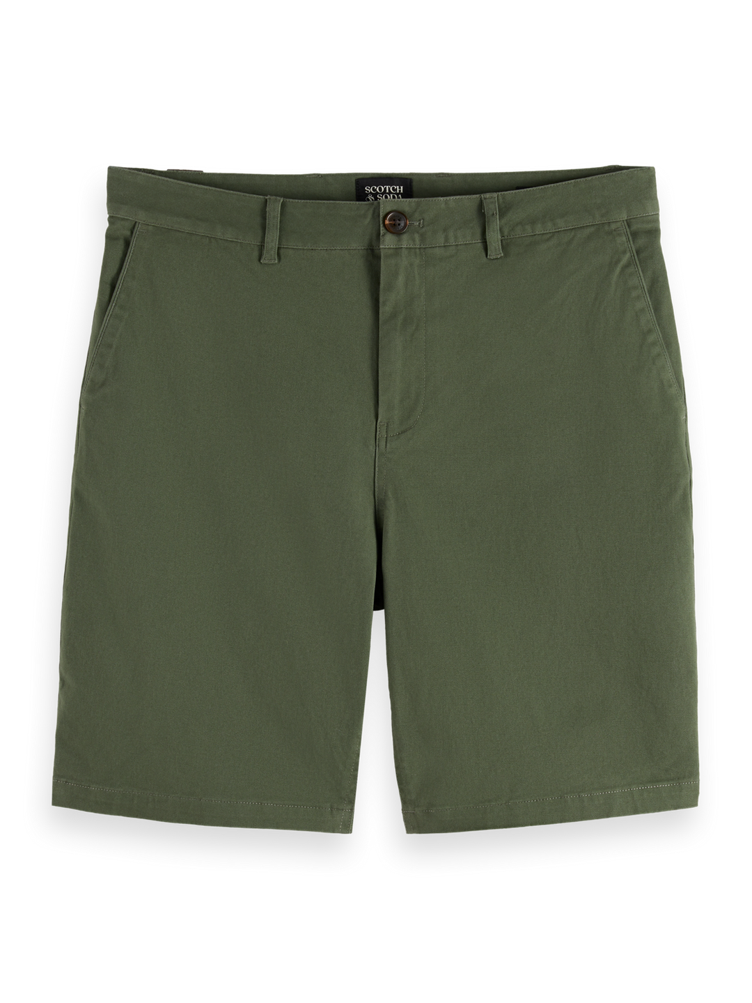 Seasonal core-Stuart washed cotton blend regular fit short