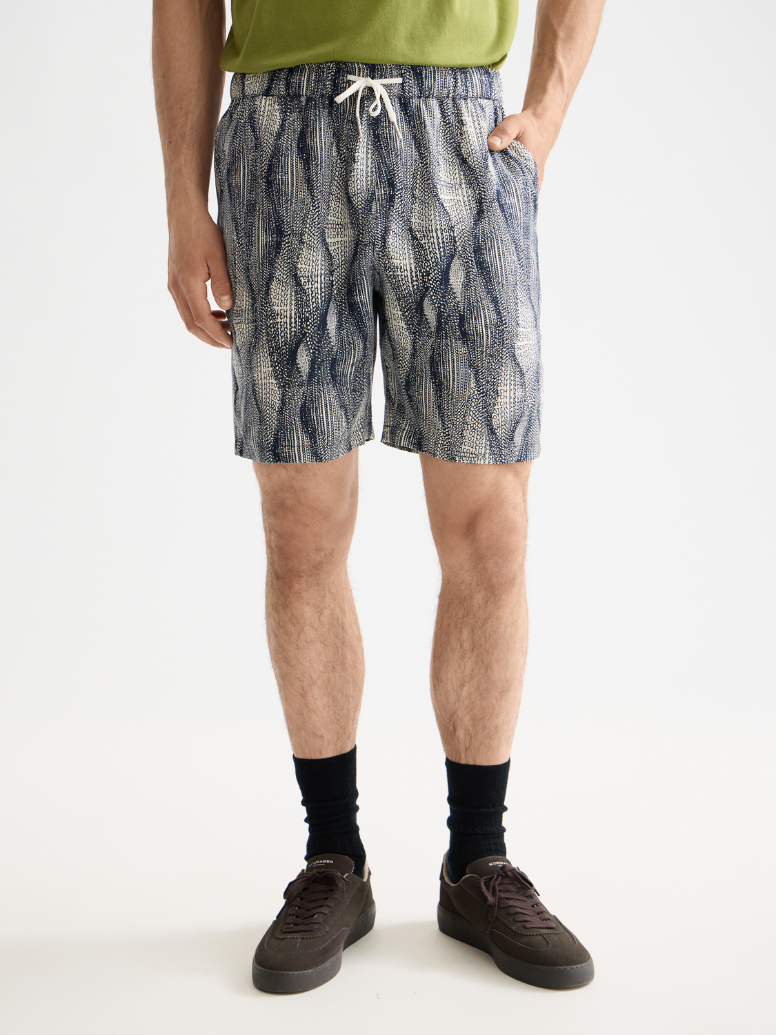 Fave printed tencel relaxed fit bermuda short